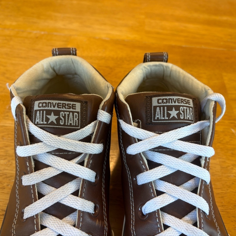 Converse All Star Chuck Taylor Boot High Top Leather boy’s Size 3 650456C - Picture 10 of 11